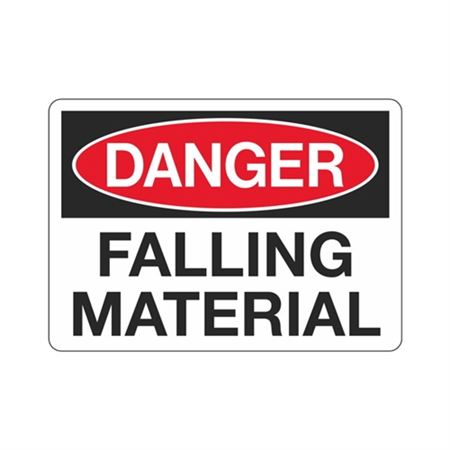 Danger Falling Material Sign